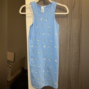 Blue mini summer dress.